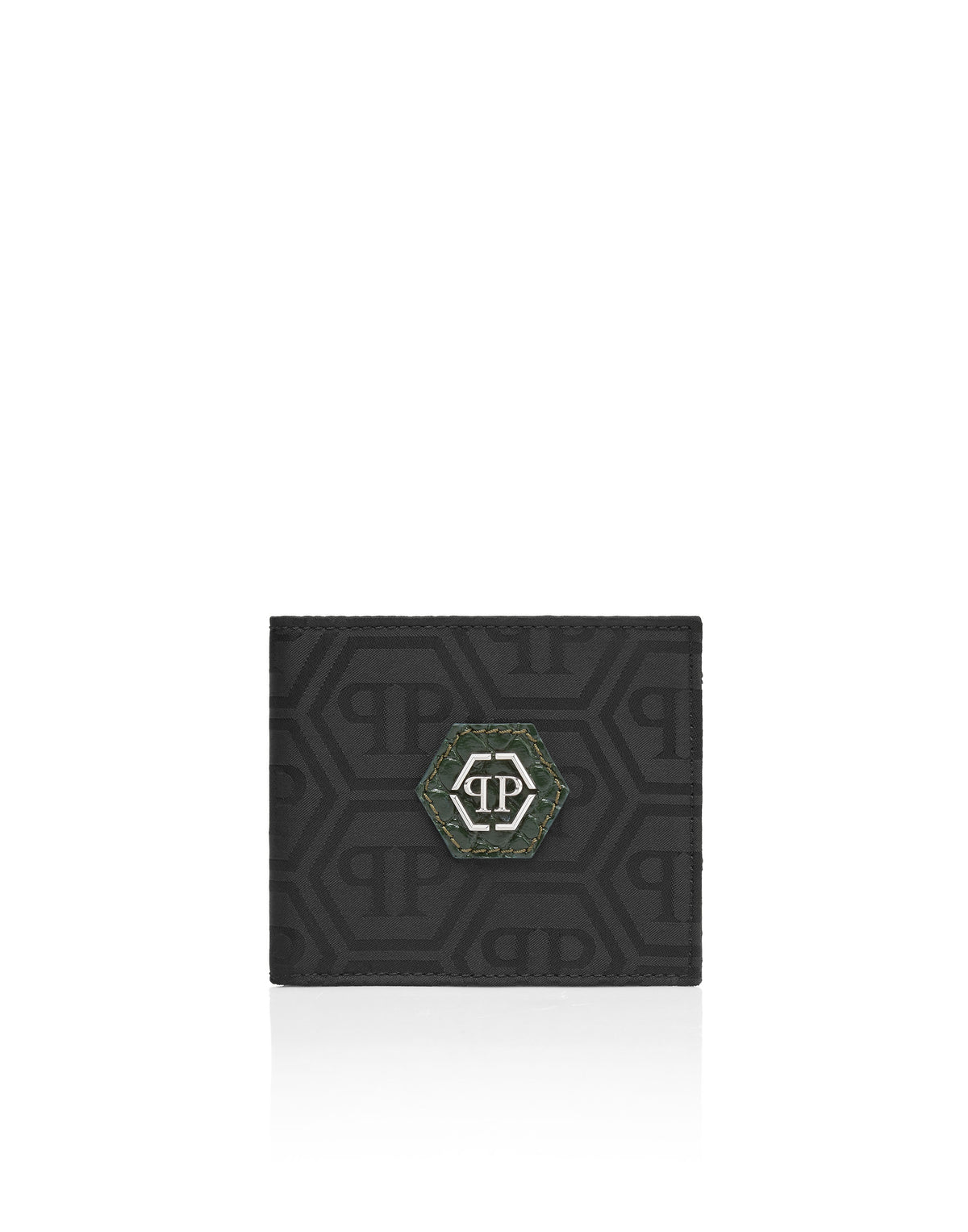 Nylon and Leather French Wallet Monogram