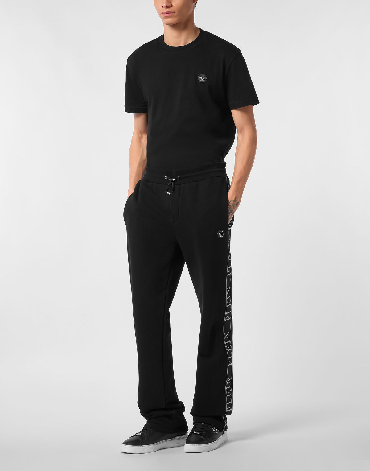 Fleece Tracksuit Pants Plein Tape
