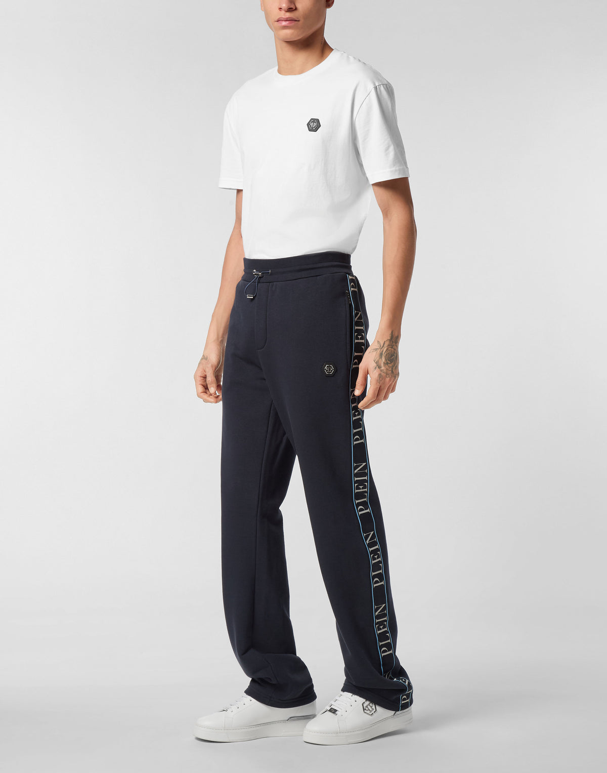 Fleece Tracksuit Pants Plein Tape