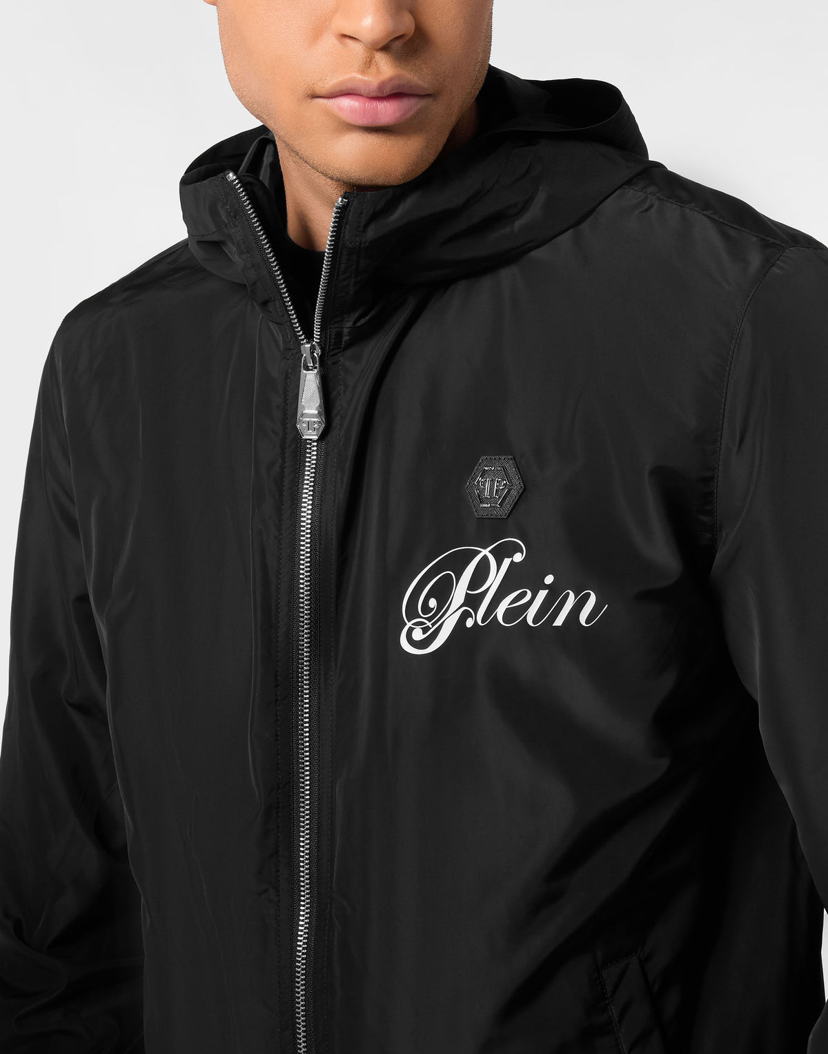 Nylon Hooded Windbreaker Plein Teddy