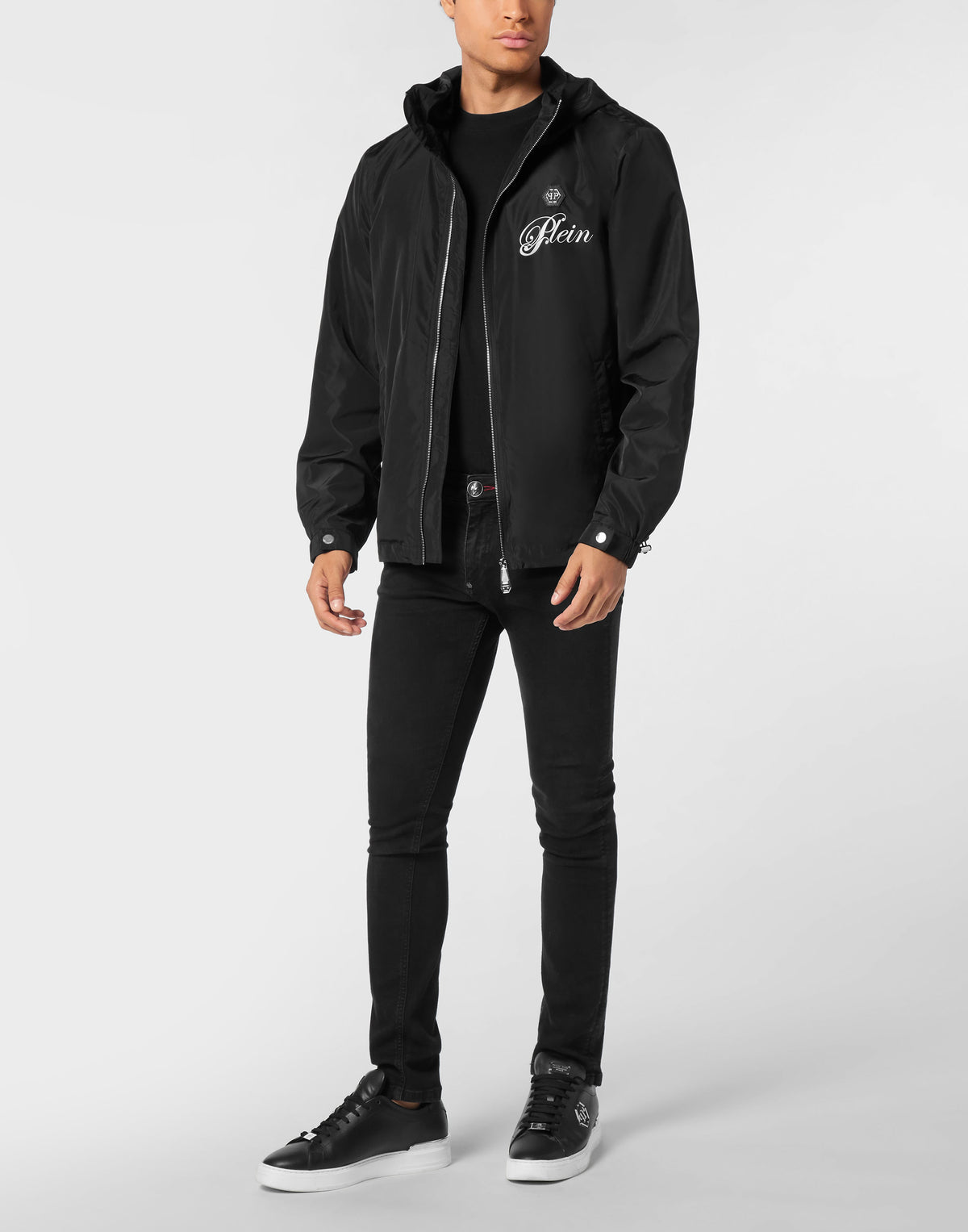 Nylon Hooded Windbreaker Plein Teddy