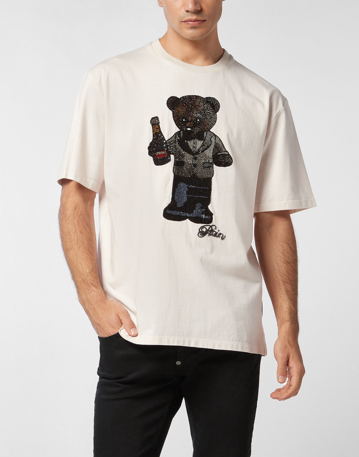 Round Neck T-Shirt Teddy Crystal