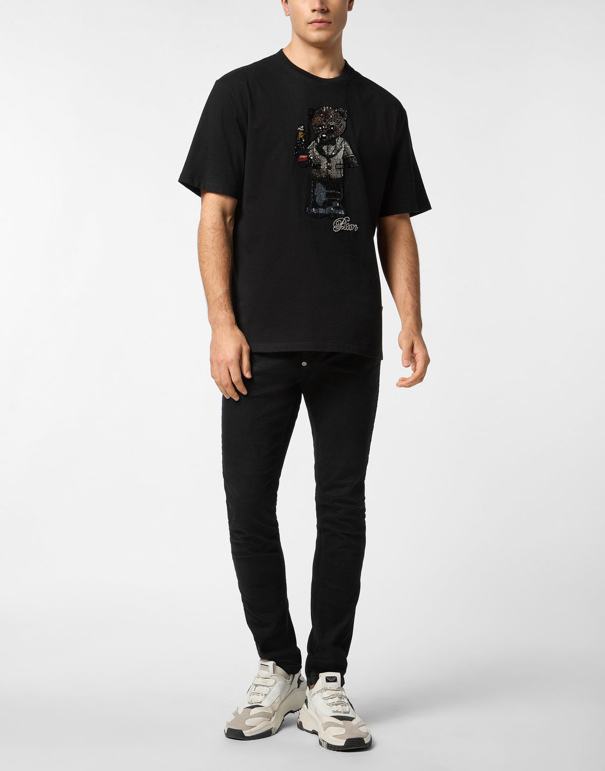 Round Neck T-Shirt Teddy Crystal