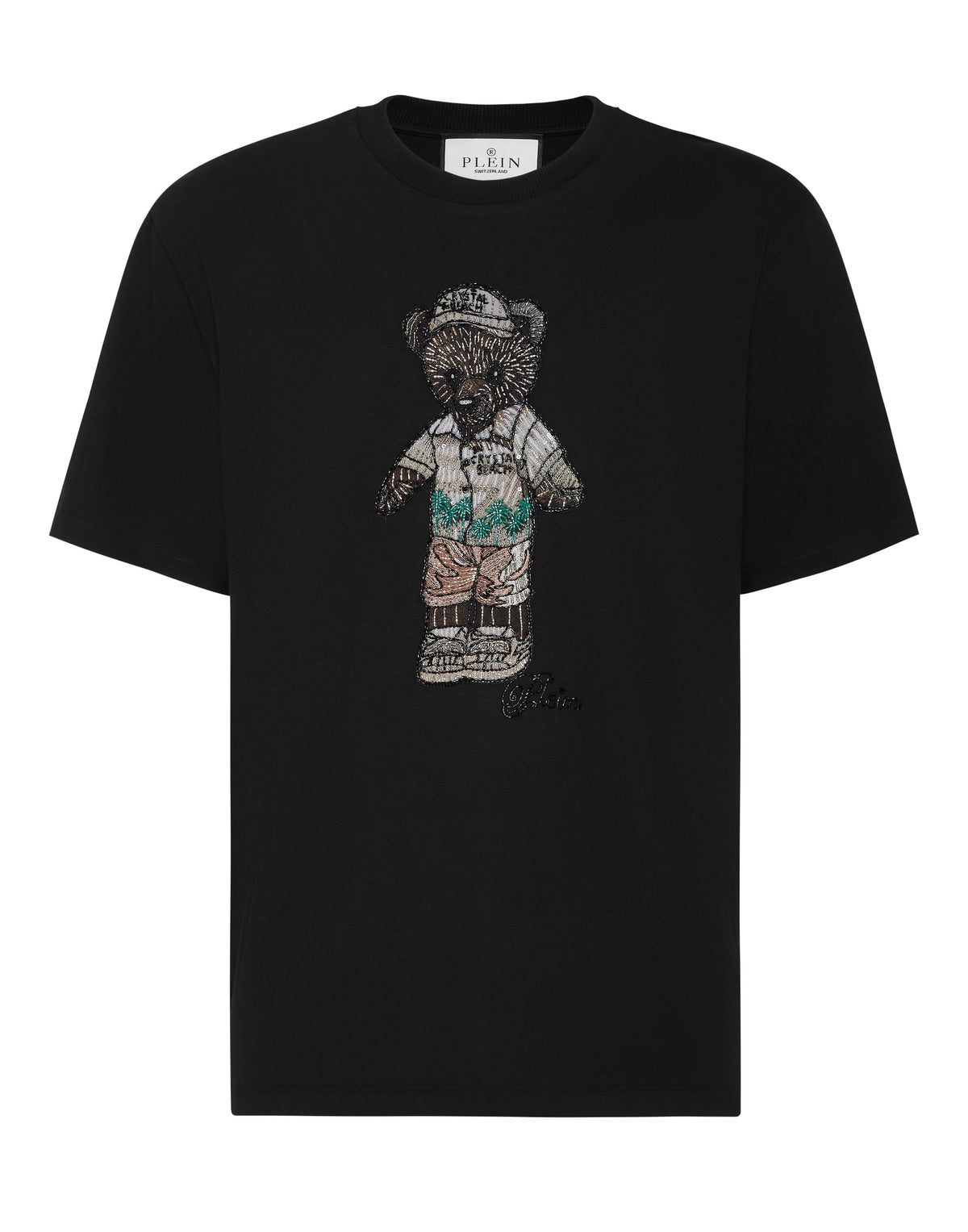 Crystal Round Neck T-Shirt Teddy Bear