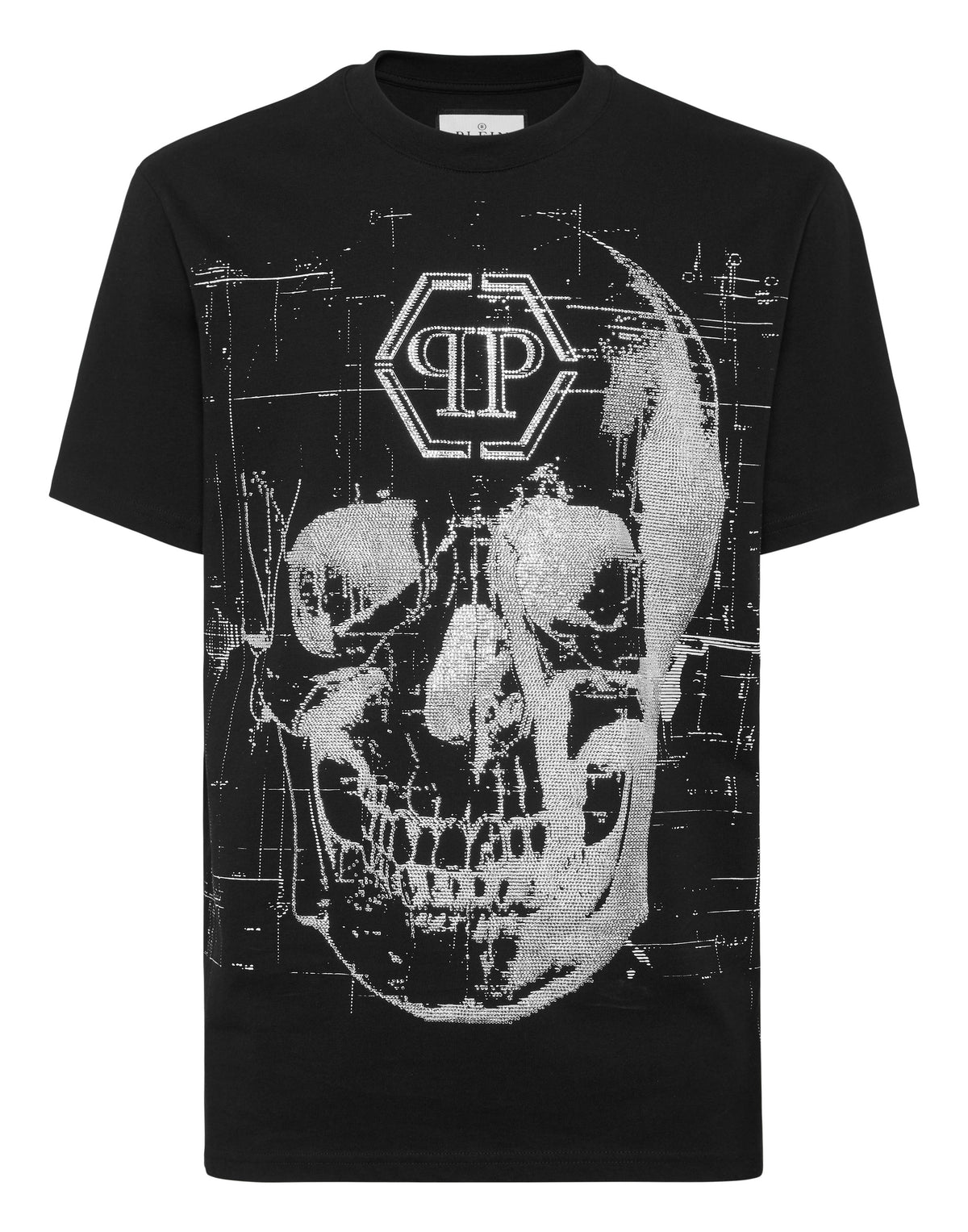 Round Neck T-Shirt Skull Strass