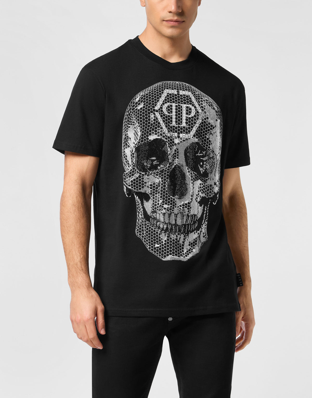 Round Neck T-Shirt Skull Strass