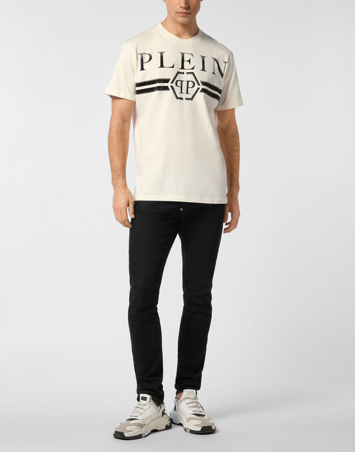 Round Neck T-Shirt Full Of Stones Stripes