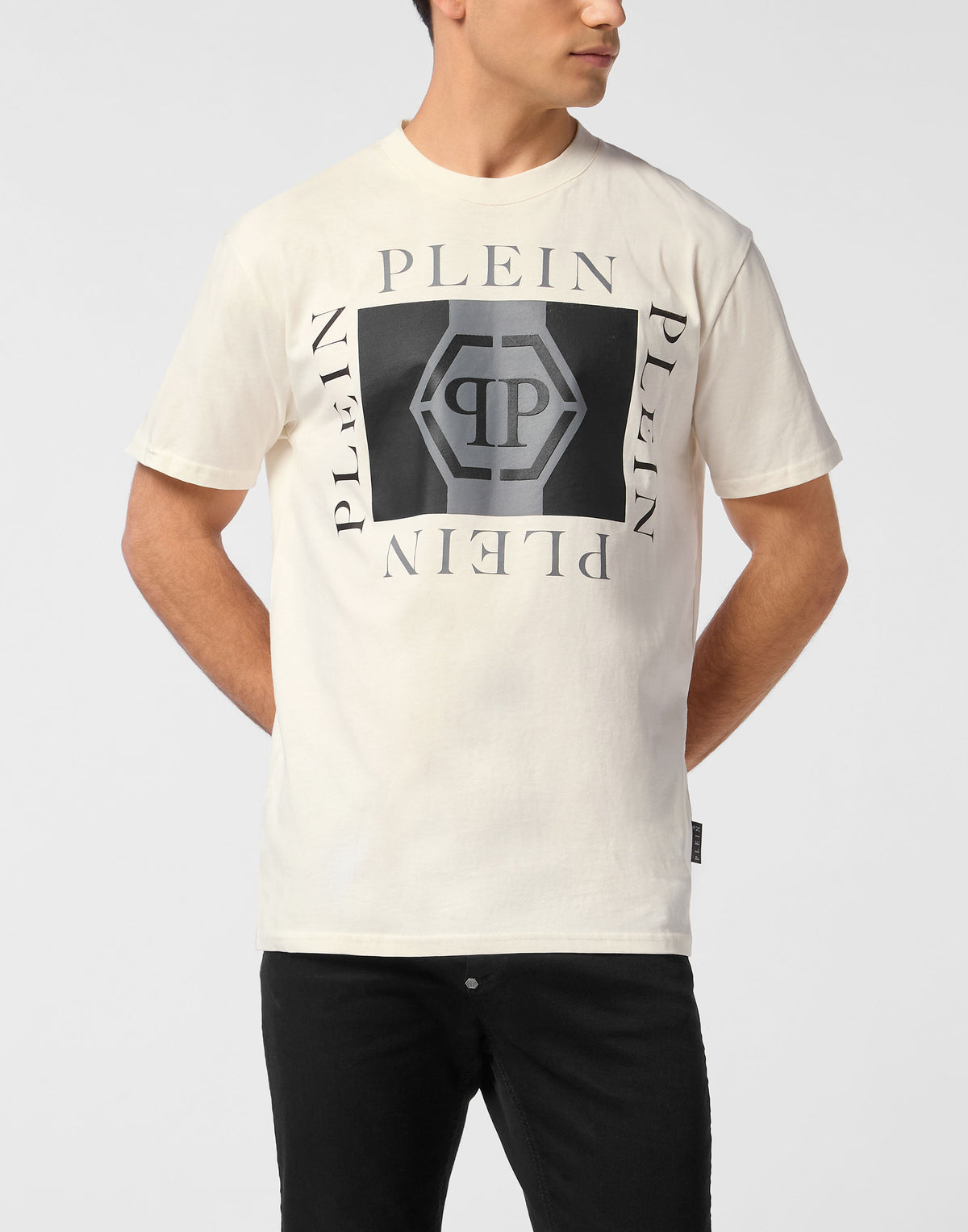 Printed Round Neck T-Shirt Hexagon