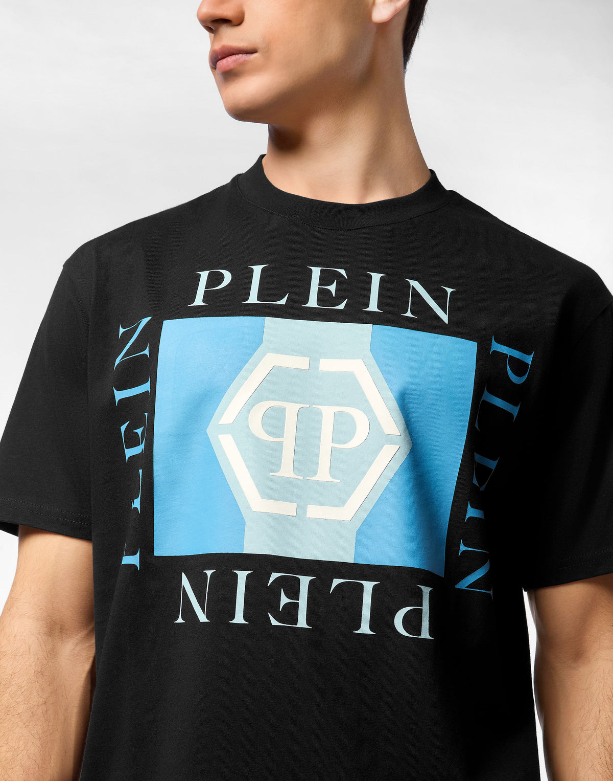 Printed Round Neck T-Shirt Hexagon