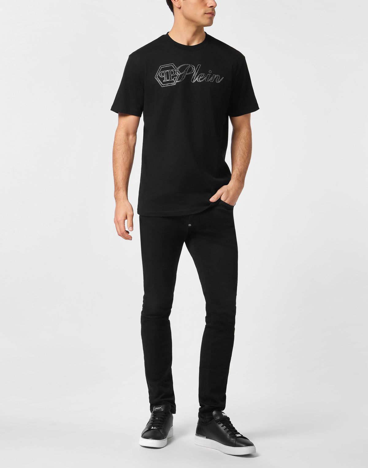 Round Neck T-Shirt Full Of Stones Plein