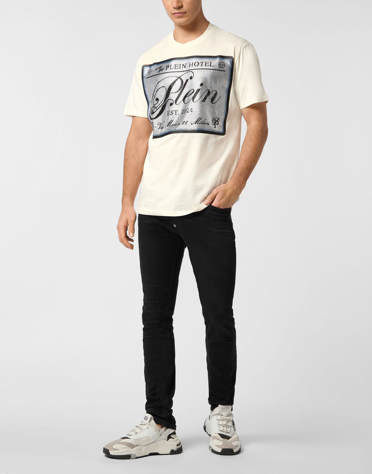 Round Neck T-Shirt Patch Stones