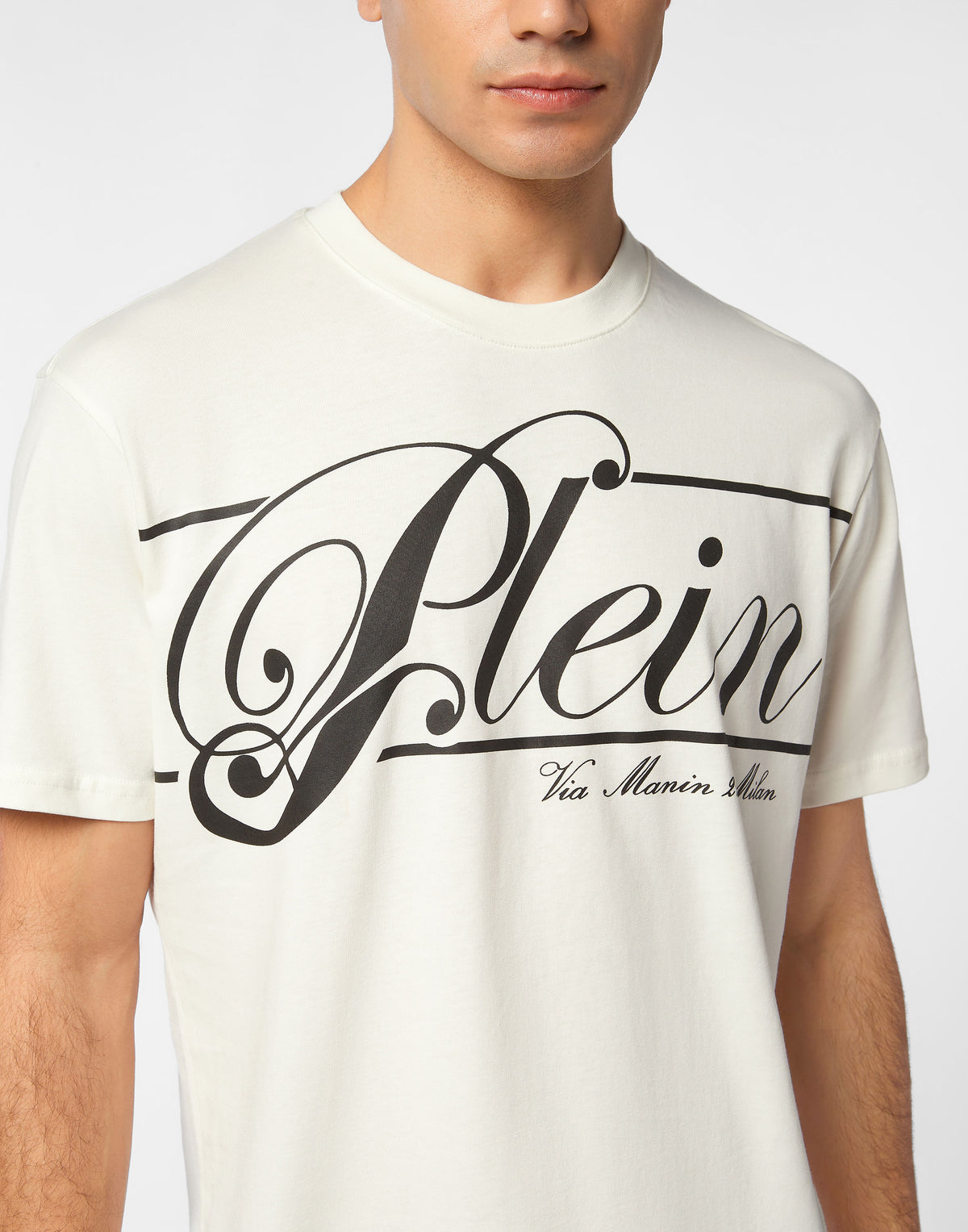 Printed Round Neck T-Shirt Italic