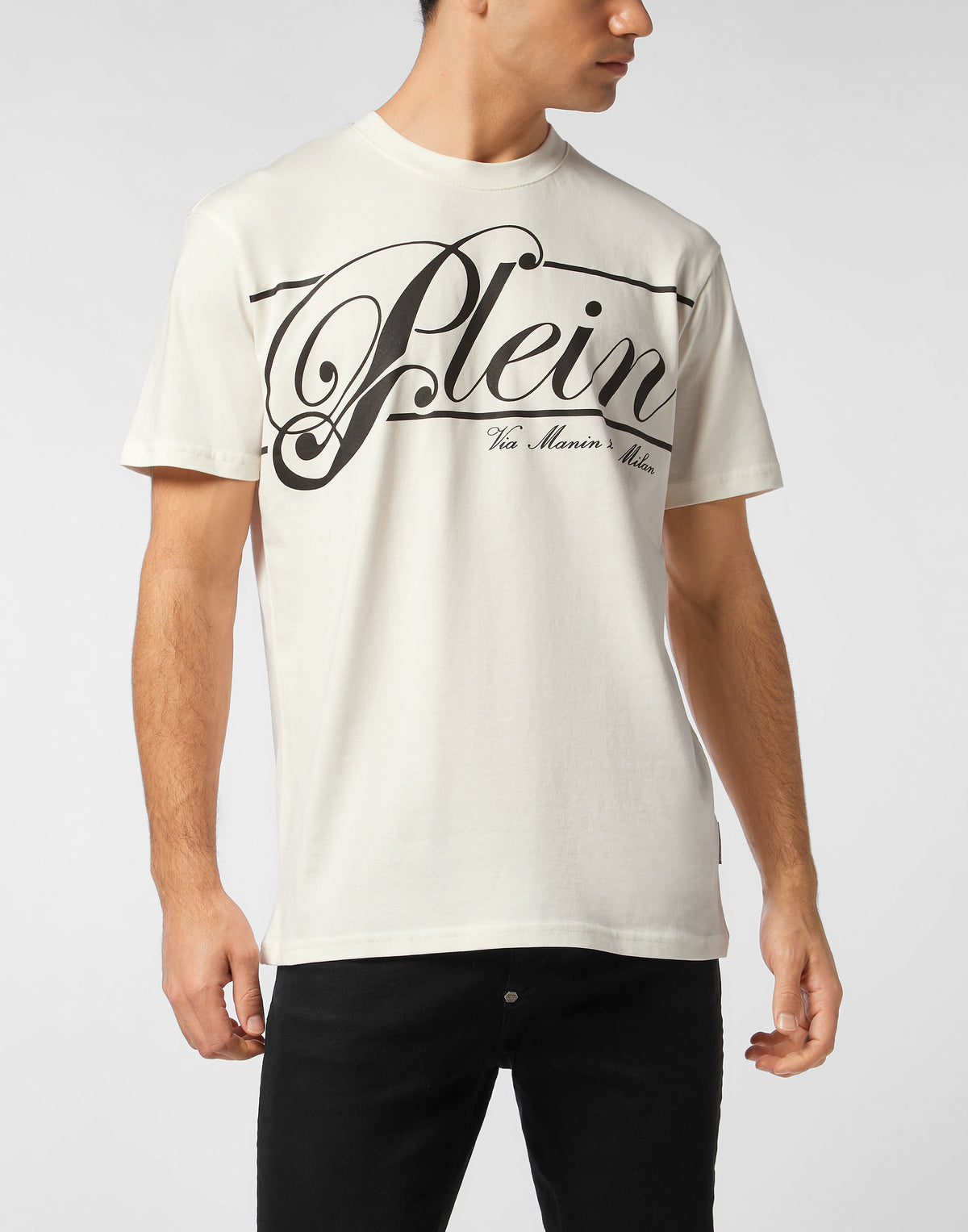 Printed Round Neck T-Shirt Italic
