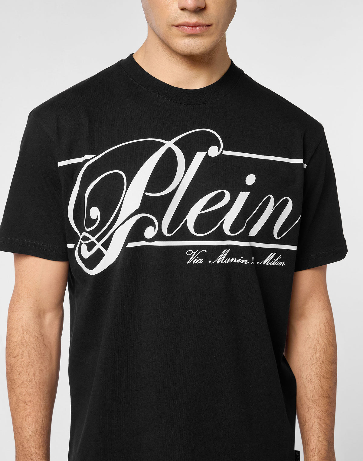 Printed Round Neck T-Shirt Italic