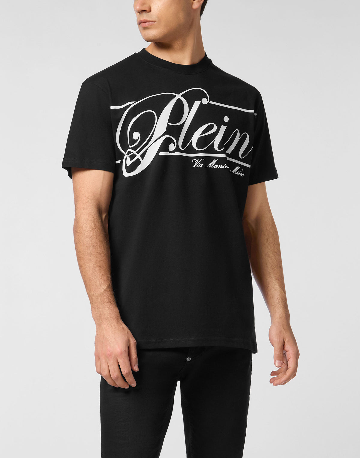 Printed Round Neck T-Shirt Italic