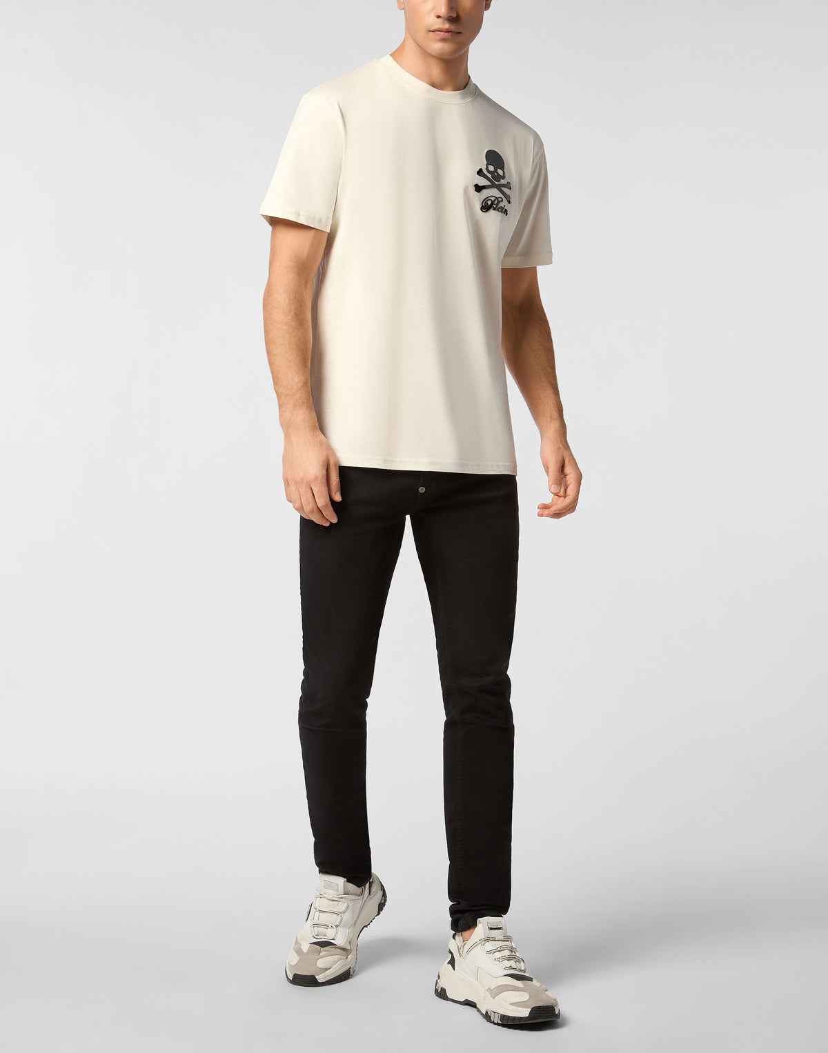 Printed Round Neck T-Shirt Skull & Bones