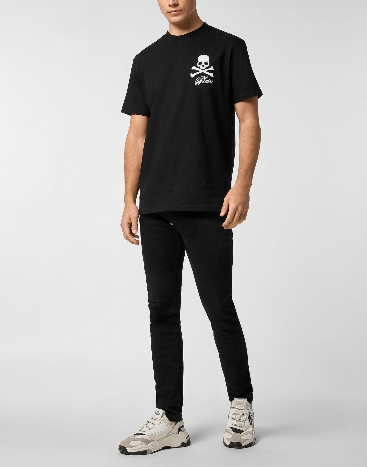 Printed Round Neck T-Shirt Skull & Bones