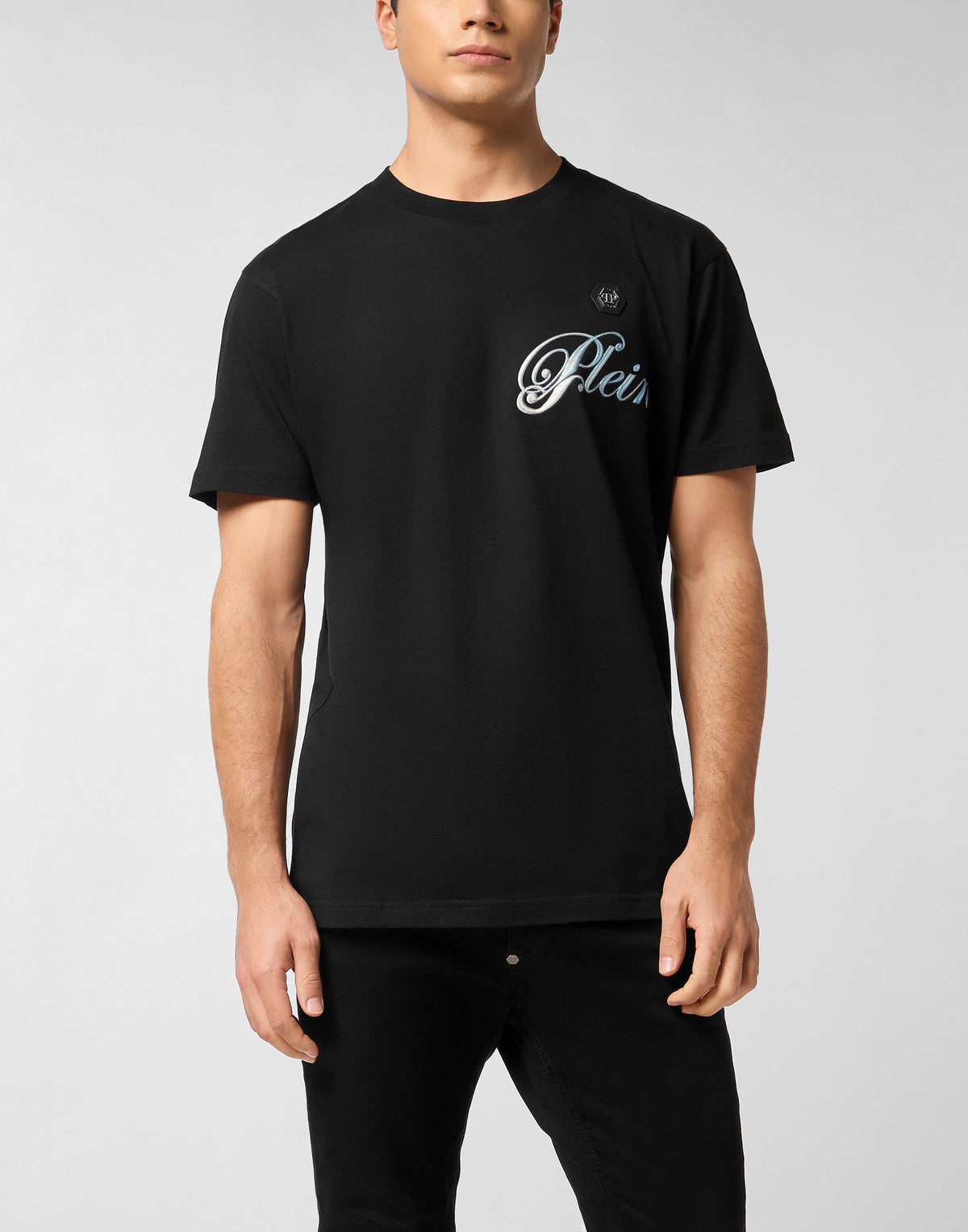 Round Neck T-Shirt Gradient Skull