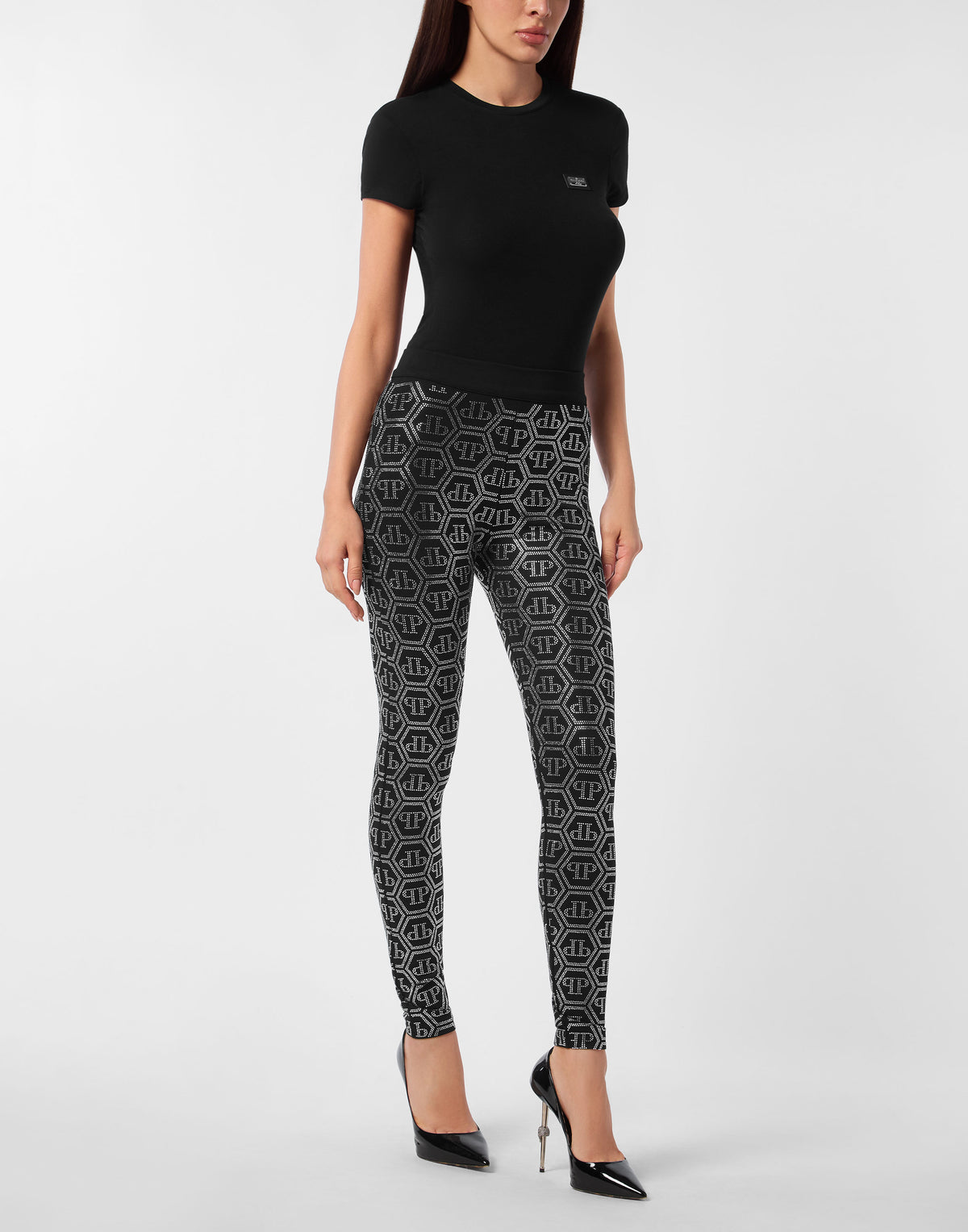 Leggings Monogram Strass