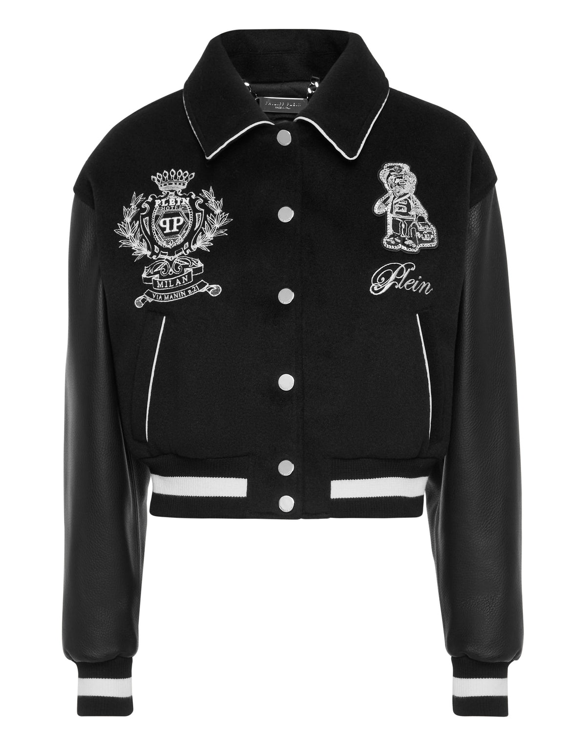Wool and Leather College Bomber Teddy