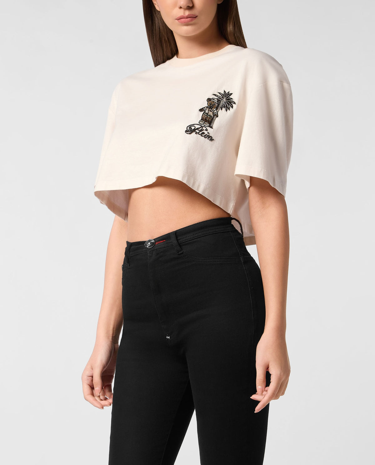 Cropped T-shirt Teddy Beach