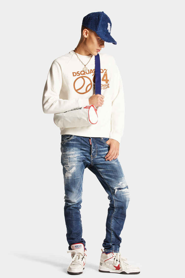 DARK RIPPED CAST WASH COOL GUY JEANS