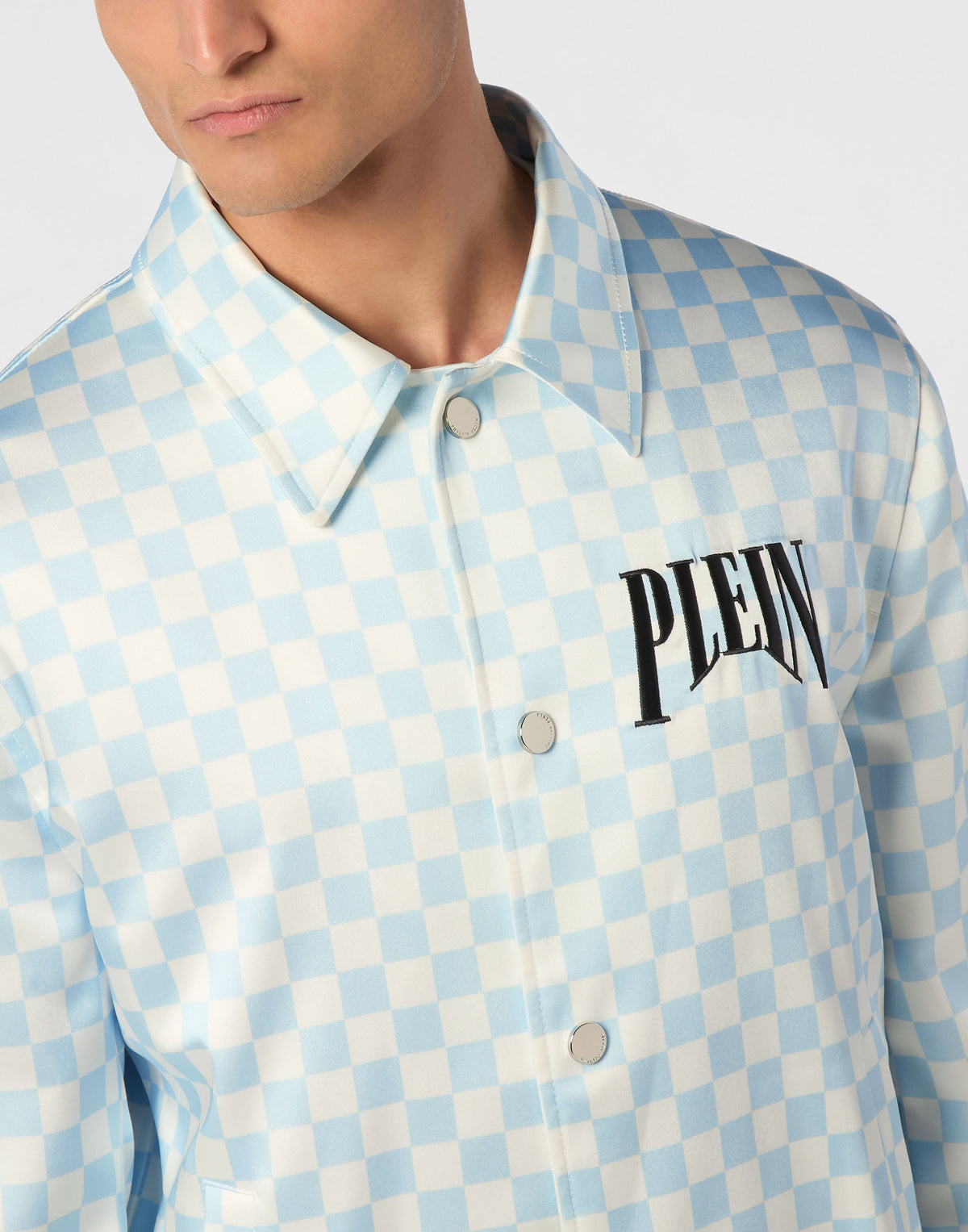 Satin Coster Jacket Supercars Checkered-YC Group|Luxury Fashion