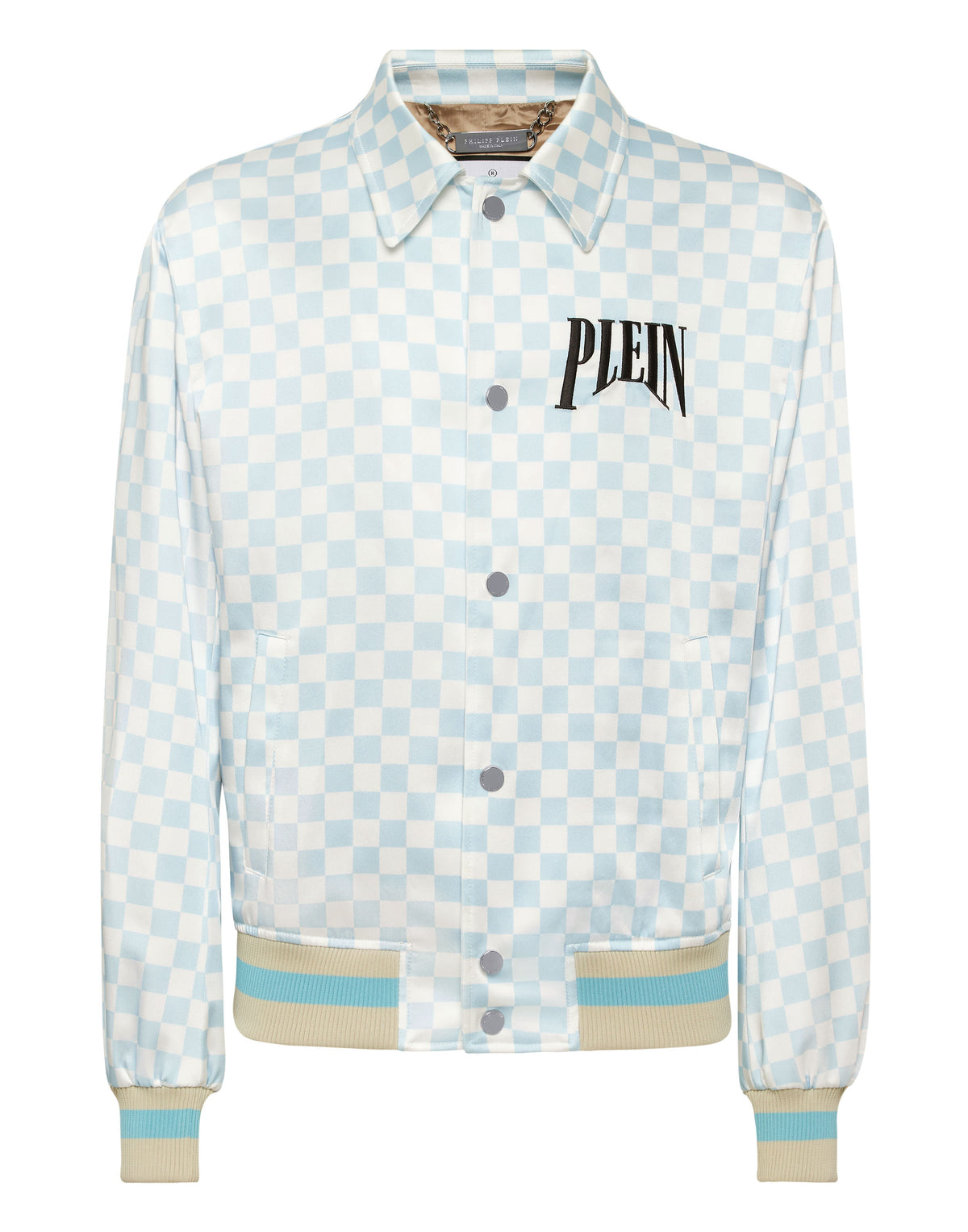 Satin Coster Jacket Supercars Checkered-YC Group|Luxury Fashion