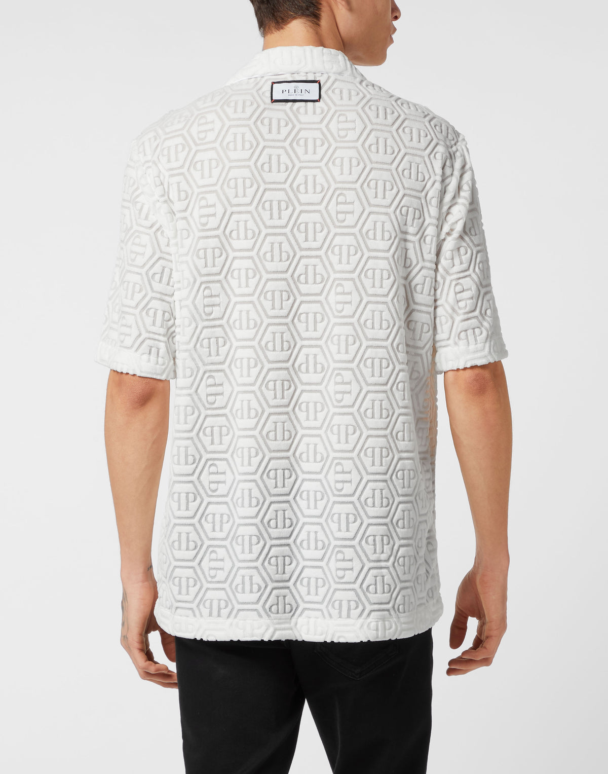 Shirt SS Bowling Fit Jacquard Monogram-YC Group|Luxury Fashion