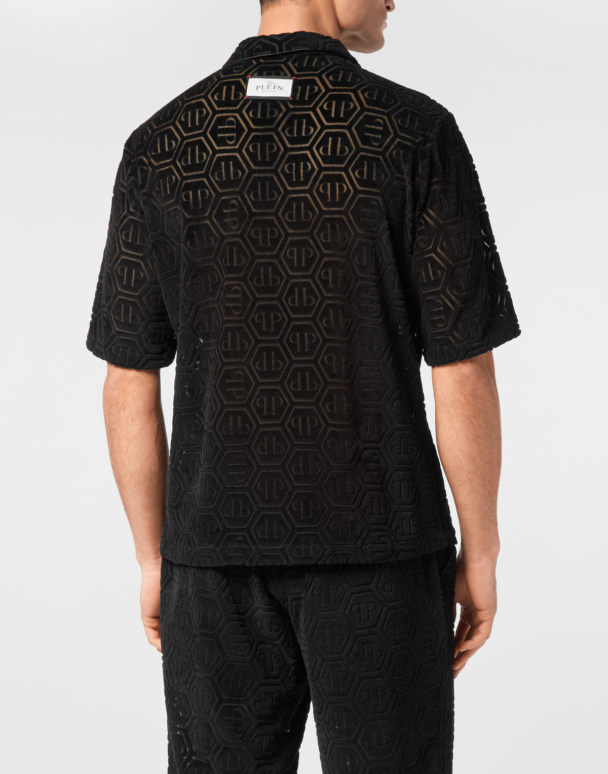 Shirt SS Bowling Fit Jacquard Monogram-YC Group|Luxury Fashion
