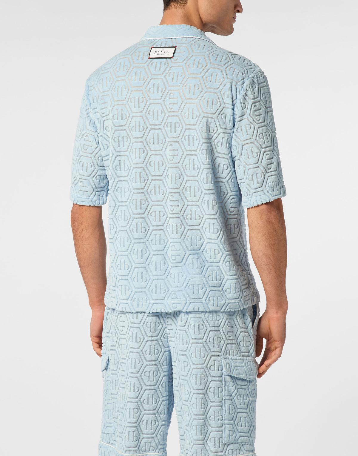 Shirt SS Bowling Fit Jacquard Monogram-YC Group|Luxury Fashion