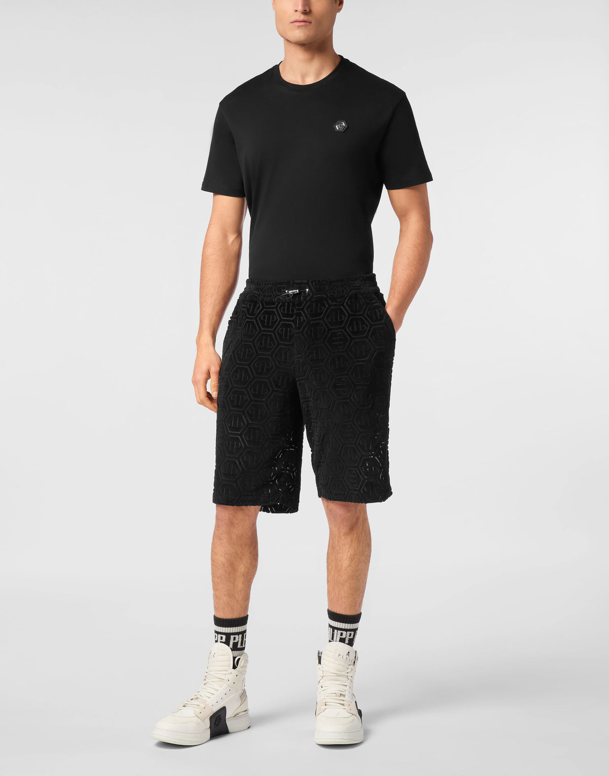Short Trousers Cool Kid Fit Jacquard-YC Group|Luxury Fashion