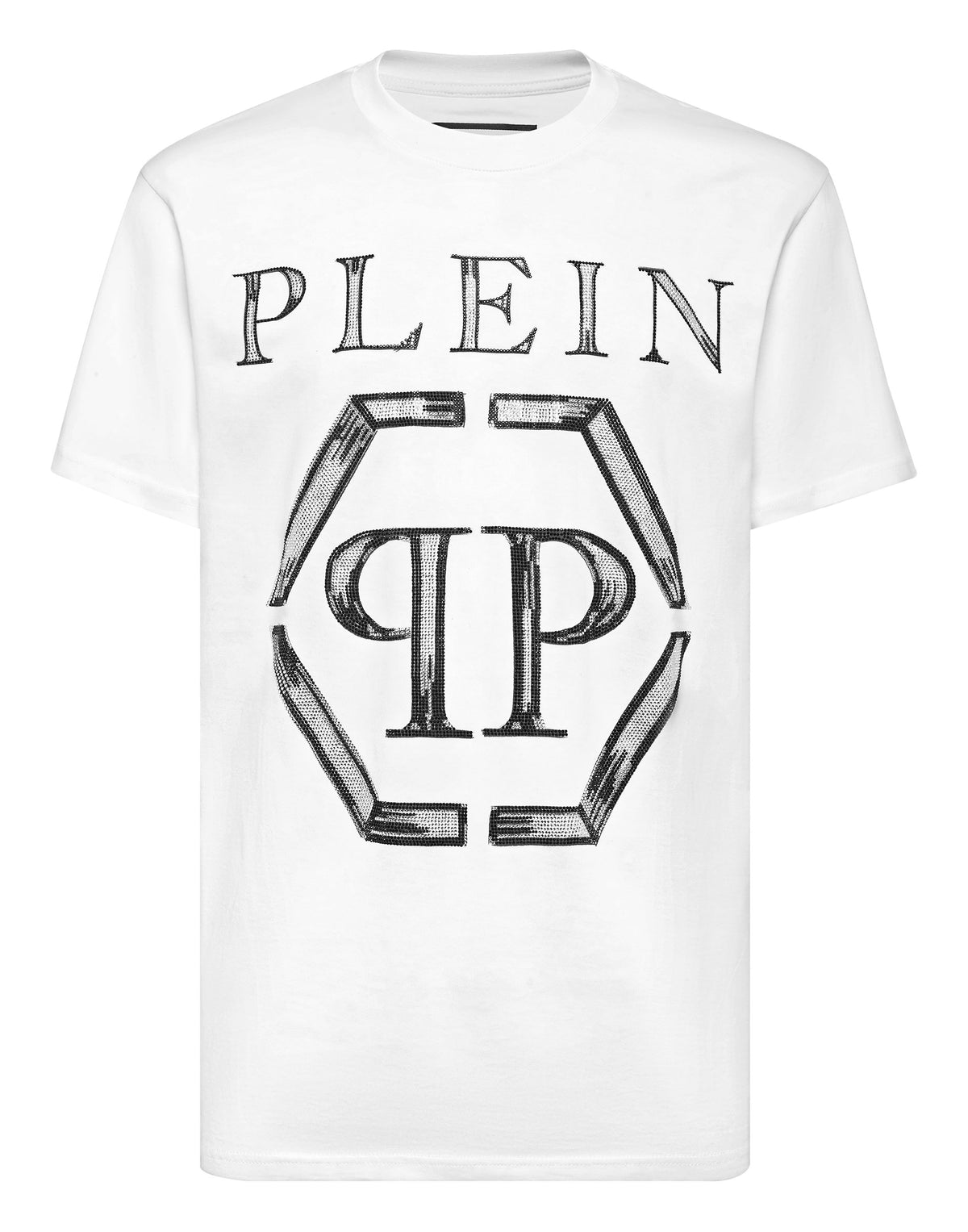 Jersey T-shirt Round Neck SS Strass Hexagon-YC Group|Luxury Fashion