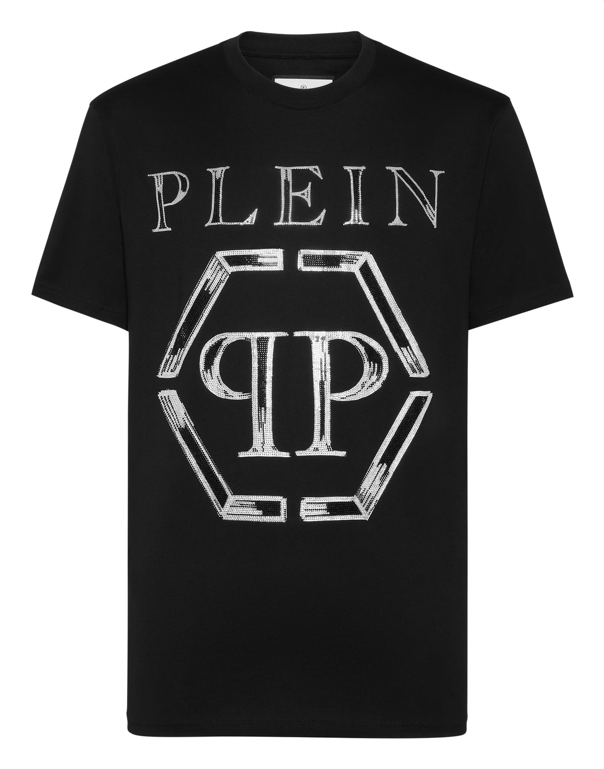 Jersey T-shirt Round Neck SS Strass Hexagon-YC Group|Luxury Fashion