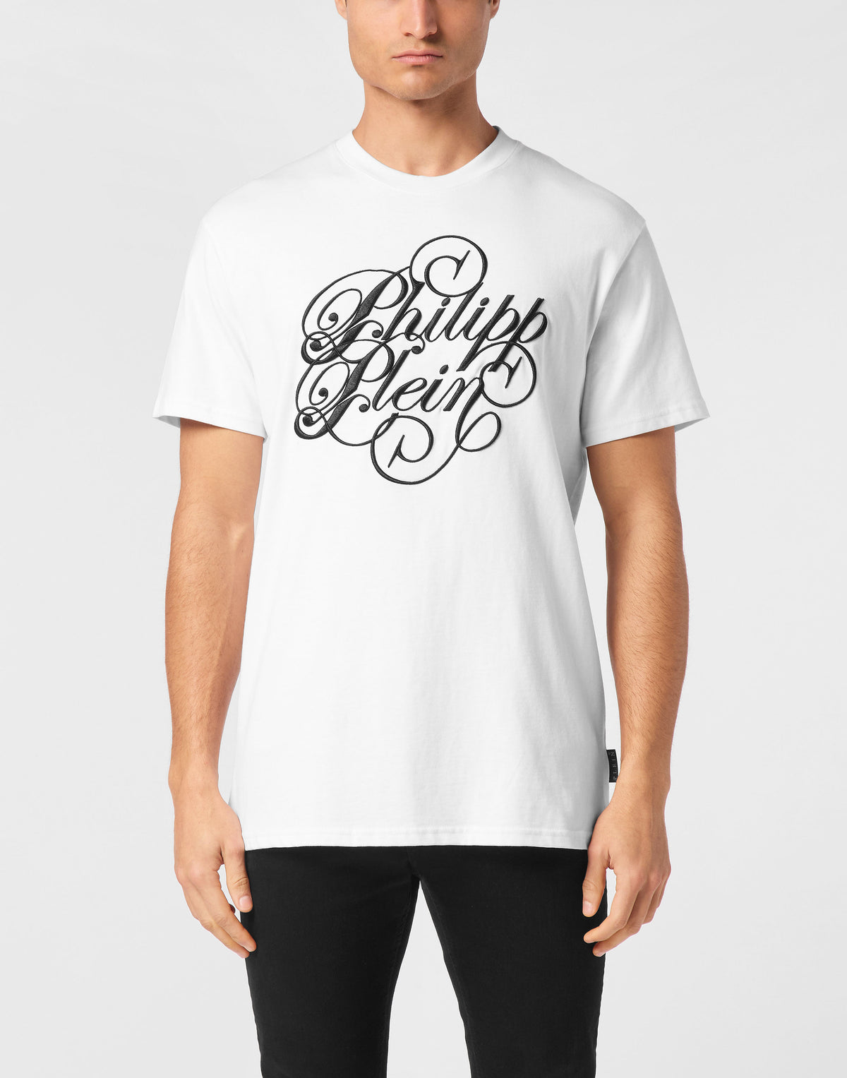 T-shirt Round Neck SS Plein Coursive-YC Group|Luxury Fashion