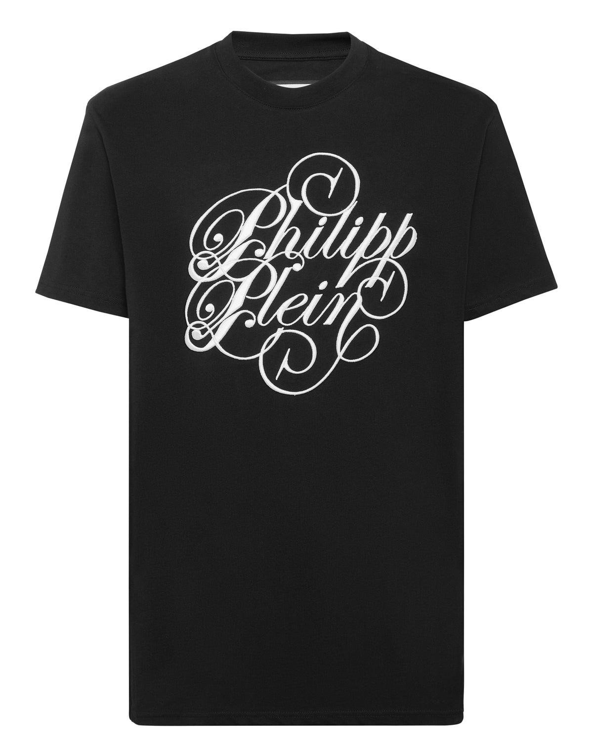 T-shirt Round Neck SS Plein Coursive-YC Group|Luxury Fashion