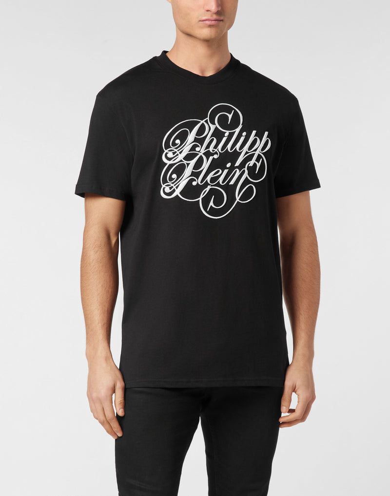 T-shirt Round Neck SS Plein Coursive-YC Group|Luxury Fashion