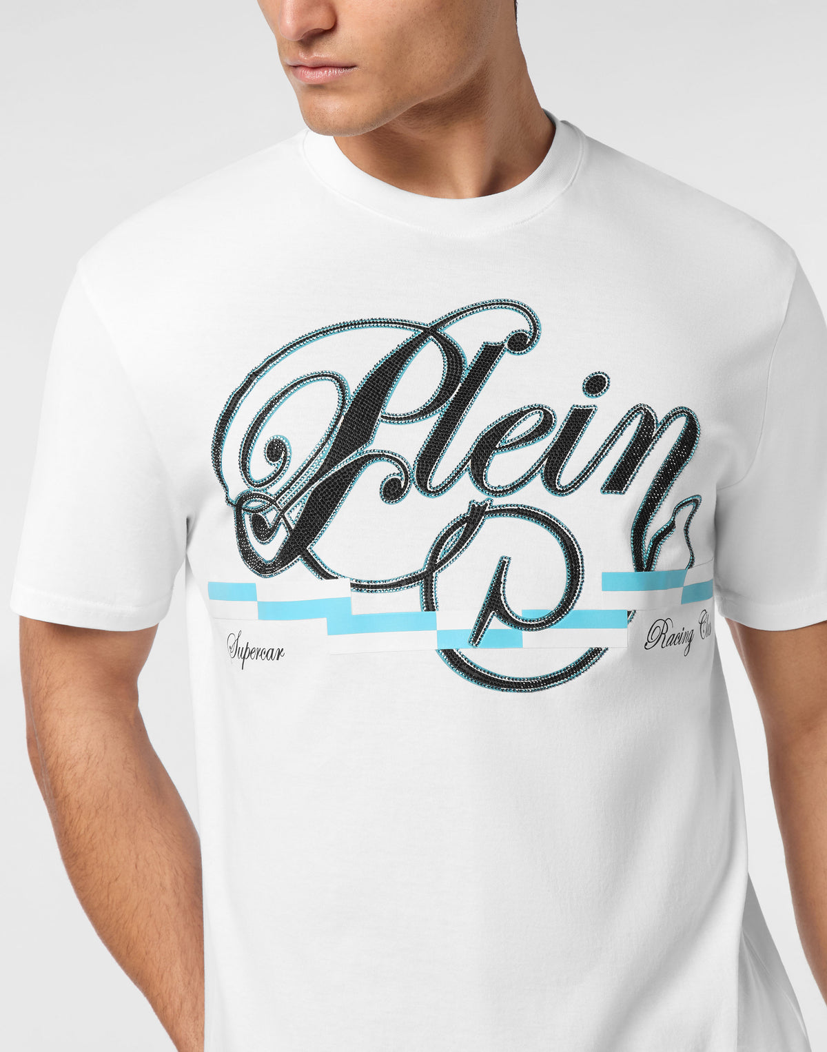 T-shirt Round Neck SS Coursive Border-YC Group|Luxury Fashion