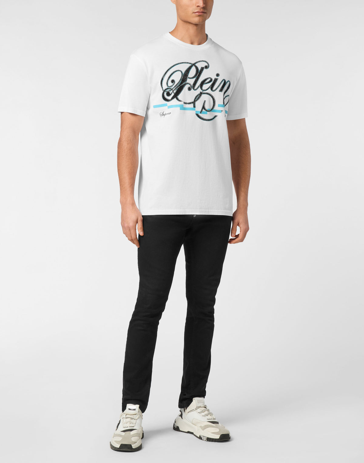 T-shirt Round Neck SS Coursive Border-YC Group|Luxury Fashion