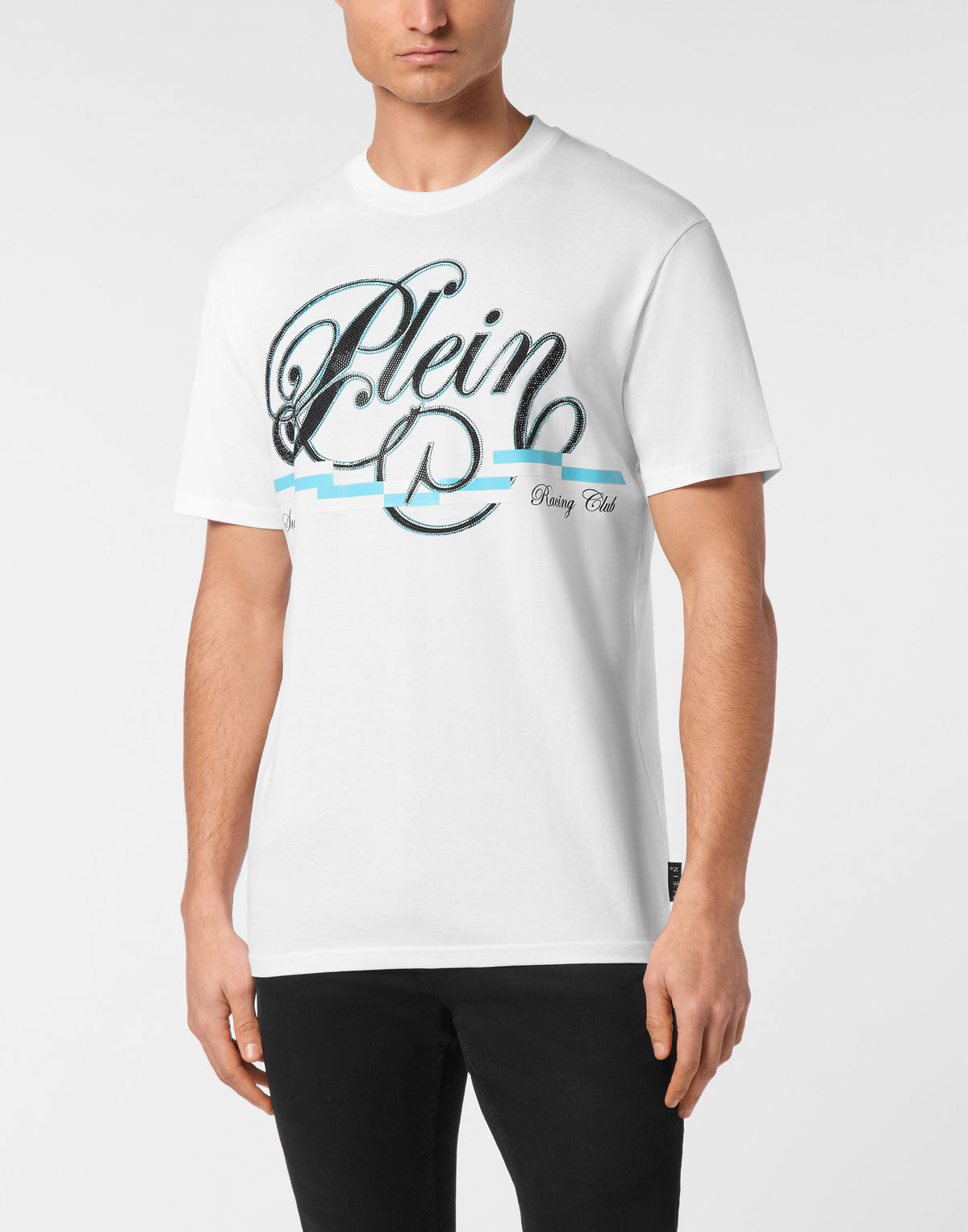 T-shirt Round Neck SS Coursive Border-YC Group|Luxury Fashion