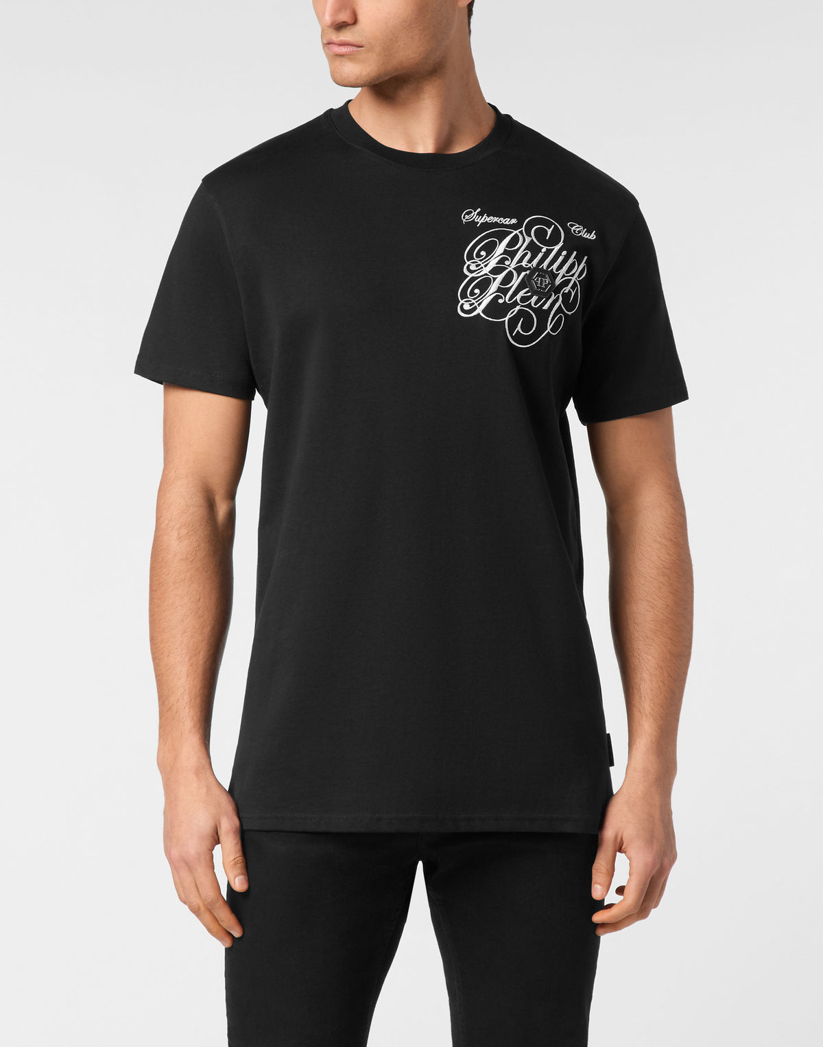 T-shirt Round Neck Plein Coursive Stones-YC Group|Luxury Fashion