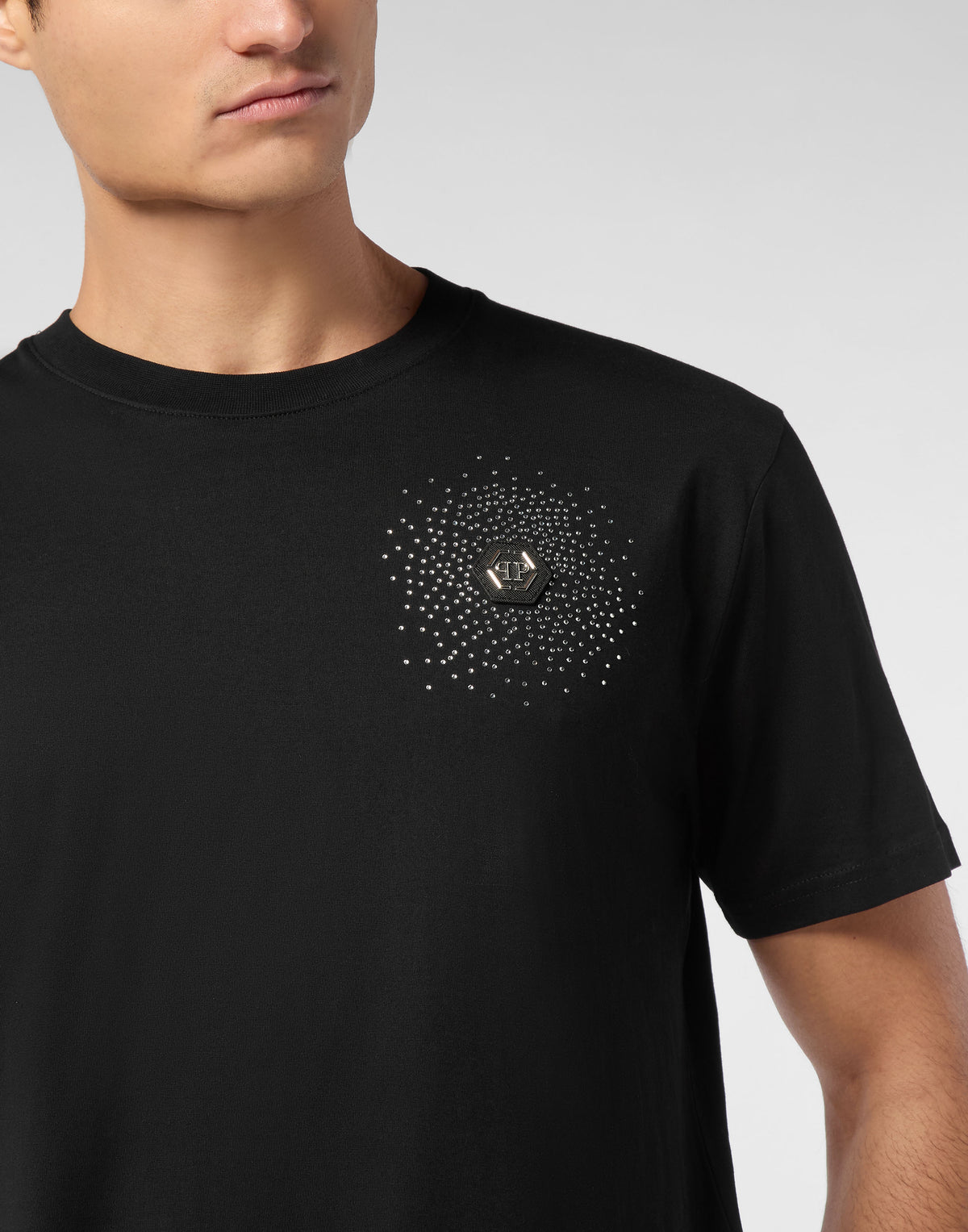 T-shirt Round Neck SS Bling Strass-YC Group|Luxury Fashion