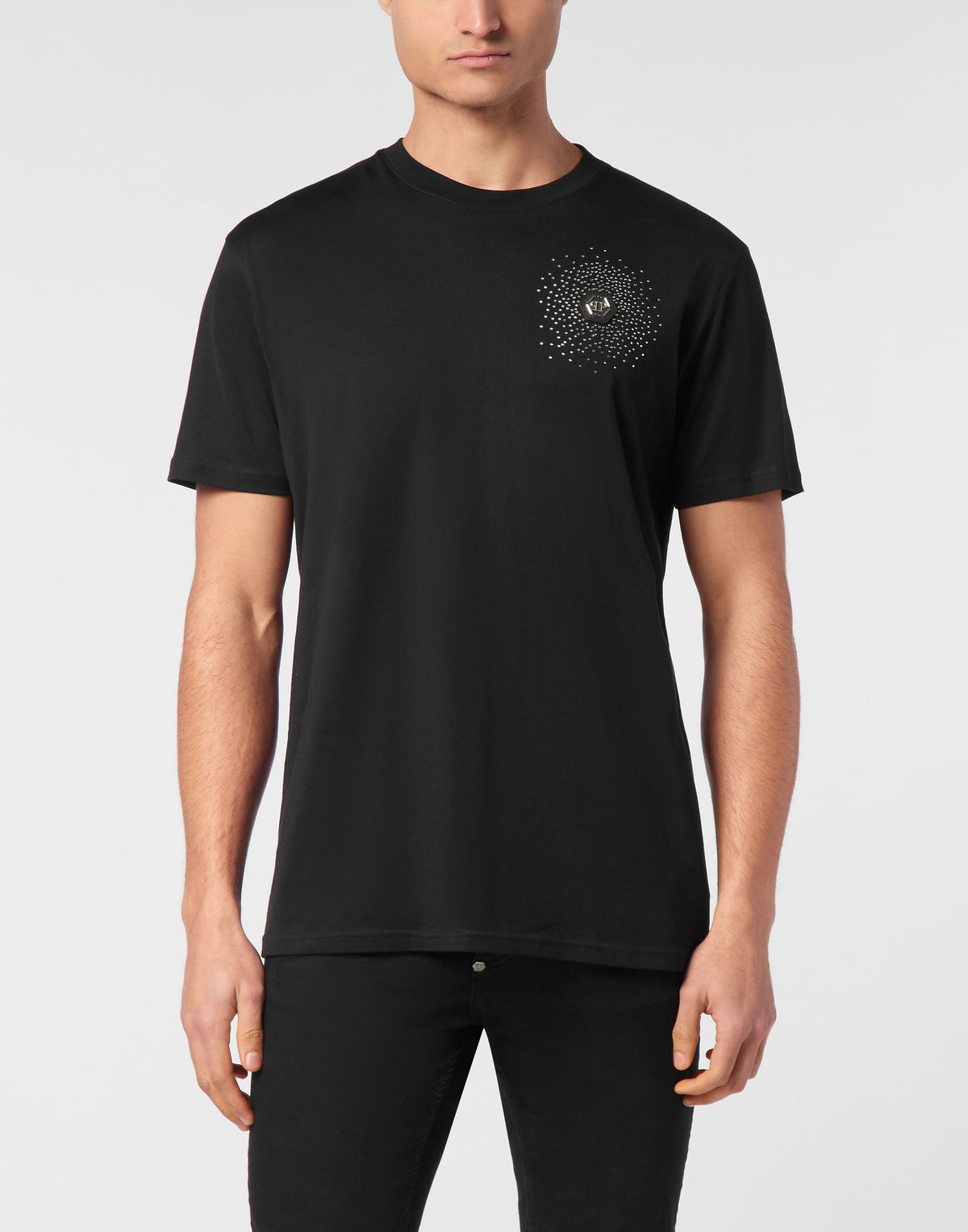 T-shirt Round Neck SS Bling Strass-YC Group|Luxury Fashion