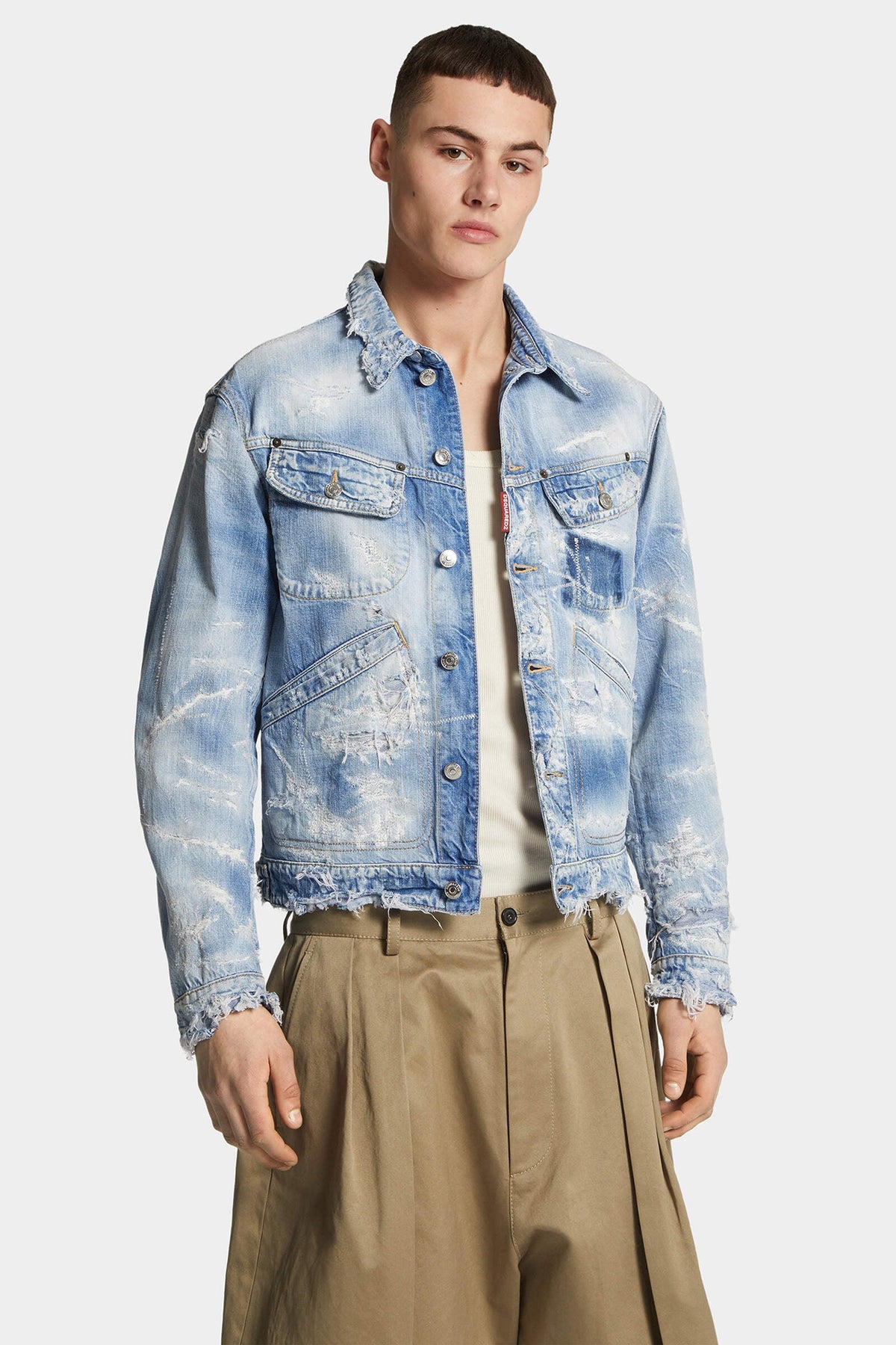 Light Ripped Wash '70s Jean Jacket