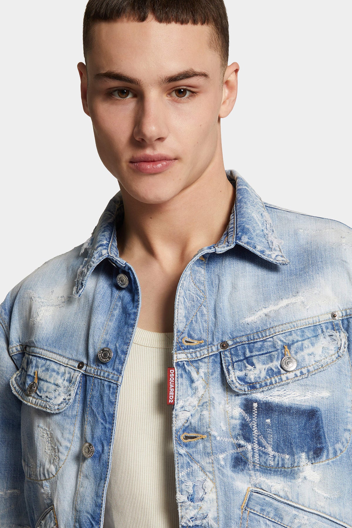 Light Ripped Wash '70s Jean Jacket