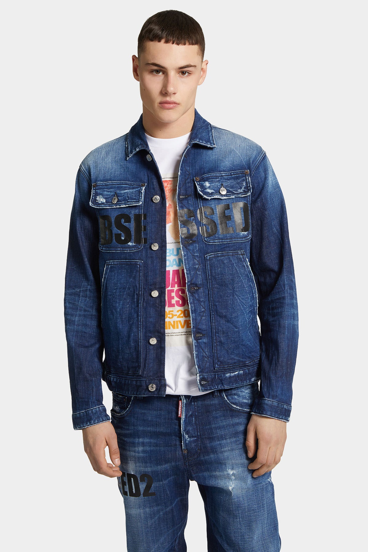 D2 Obsessed Dark Blue Denim Jacket