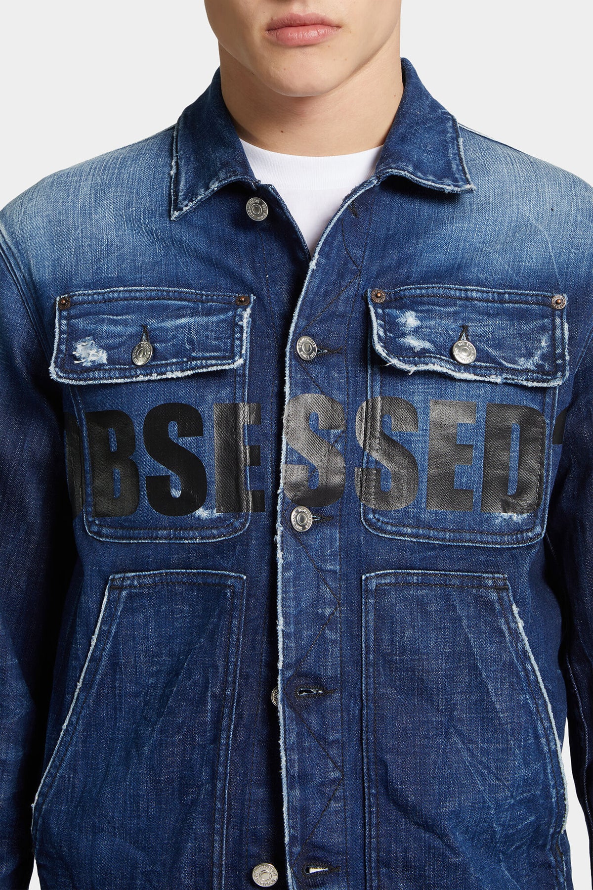 D2 Obsessed Dark Blue Denim Jacket