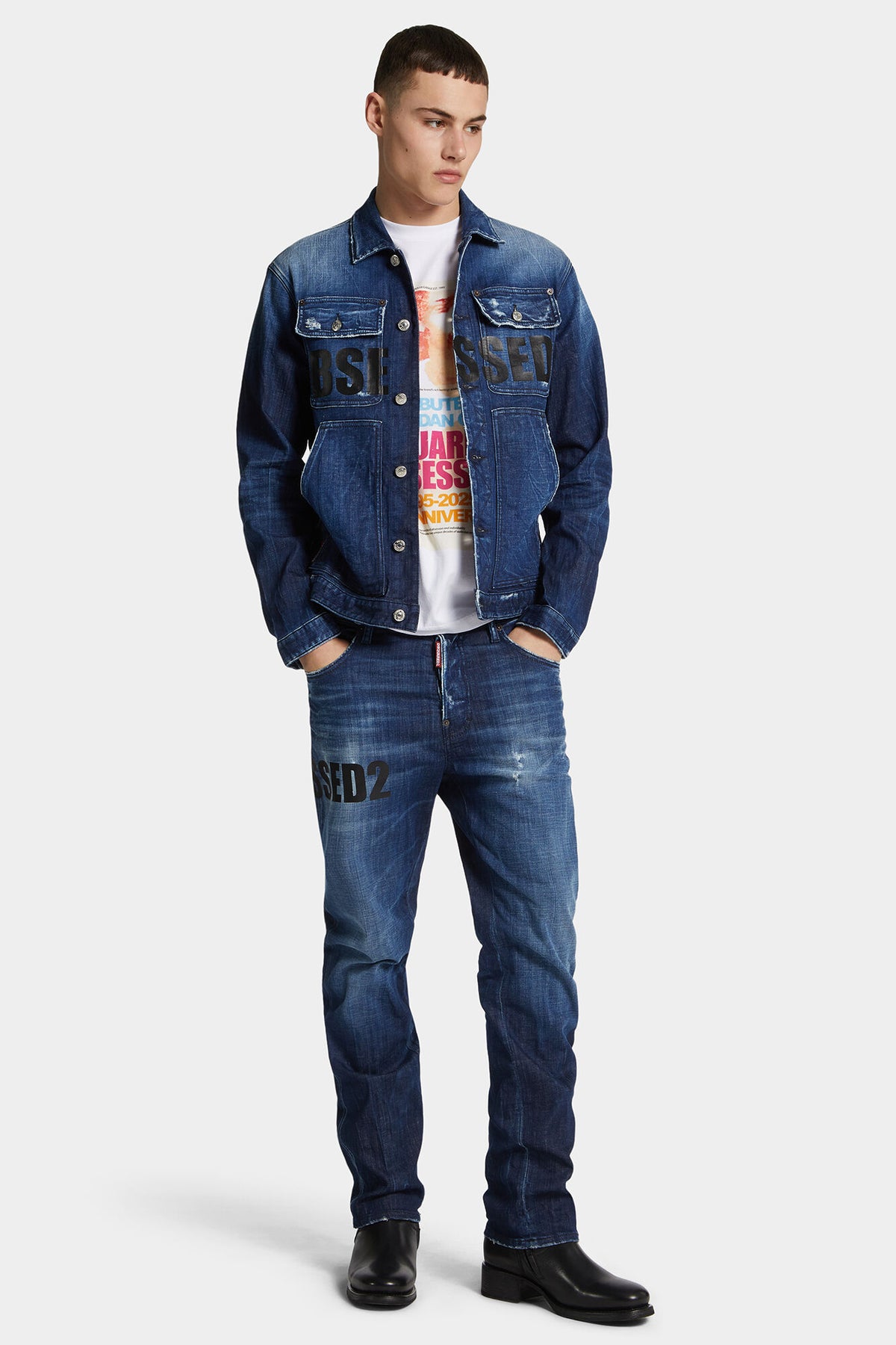 D2 Obsessed Dark Blue Denim Jacket