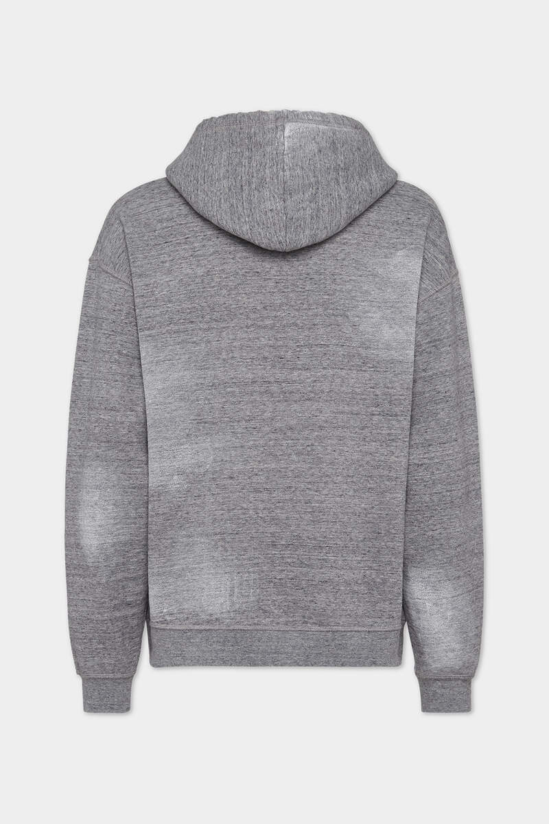 DSQUARED2 BRUSHED MELANGE FLEECE RELAX FIT HOODIE SWEATSHIRT