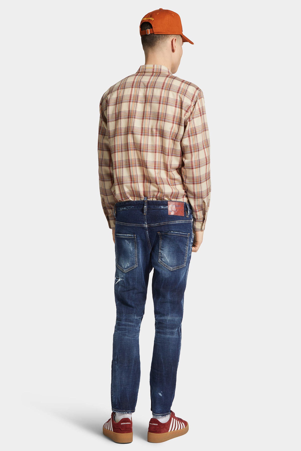 Dark Blue Wash Skater Jeans
